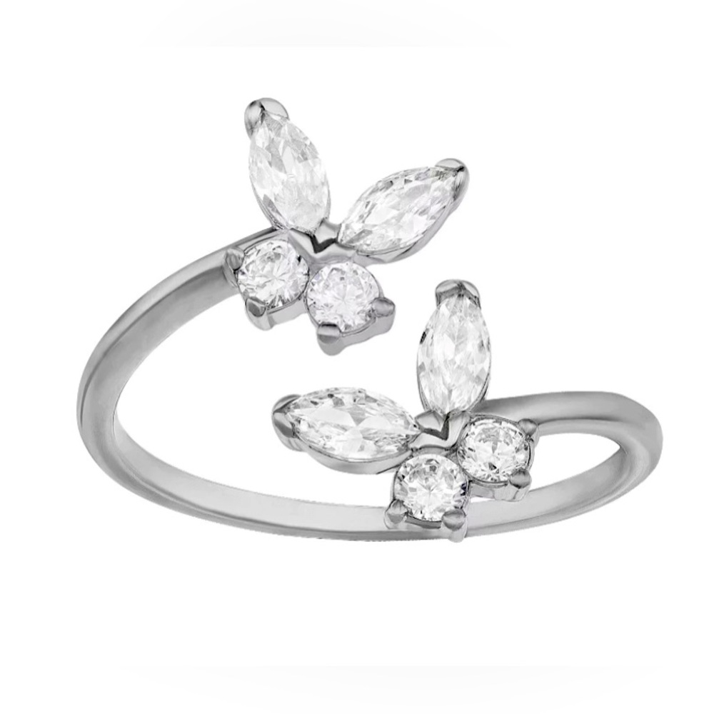 👛5/$50:Cubic Zirconia Butterfly Ring Size 8